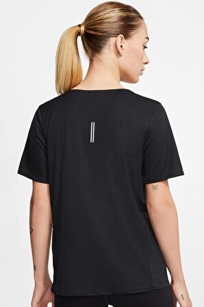 Nike City Sleek Top Kadın Siyah Koşu Tişörtü