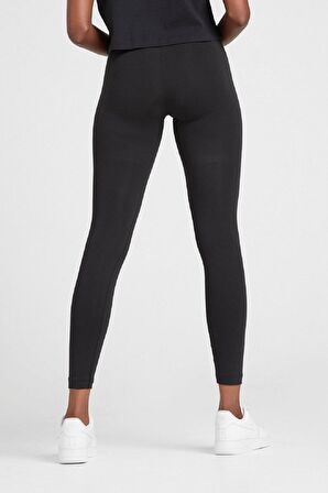 Nike Sportswear Club Leggings Leg-A-See Swoosh, Pamuklu Siyah Swoosh Tayt CJ