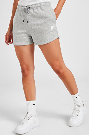 Nike Sportswear Essential Women's French Terry Shorts Grey Pamuklu Kısa Kadın Şort Gri