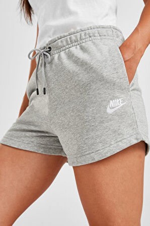 Nike Sportswear Essential Women's French Terry Shorts Grey Pamuklu Kısa Kadın Şort Gri