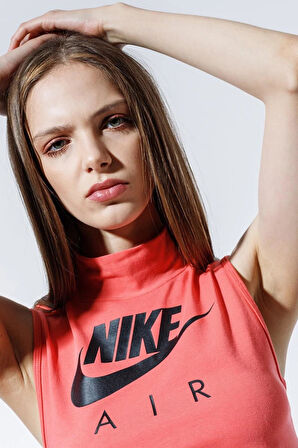 Nike Air Women's Mock CropTank Boğazlı Yaka Pembe Atlet