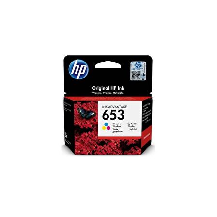 HP 3YM74AE (653) 3 RENKLİ MUREKKEP KARTUSU 200 SAYFA
