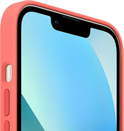 iPhone 13 mini için MagSafe özellikli Silikon Kılıf - Puslu Pembe