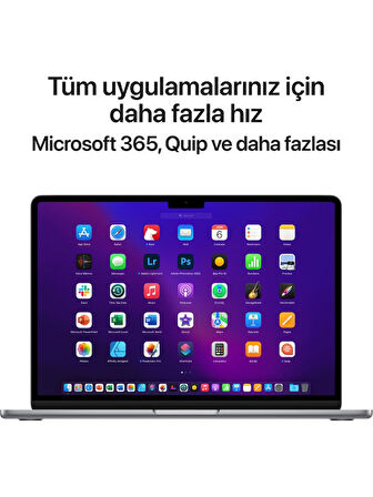 Apple MacBook Air M2 Çip 8GB 256GB SSD macOS 13" Taşınabilir Bilgisayar Uzay Grisi MLXW3TU/A