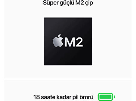 APPLE MacBook Air M2 8GB-256GB SSD 13.6inç Uzay Grisi MLXW3TU/A