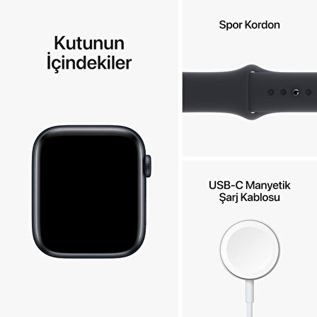 Apple Watch SE 2 GPS + Cellular 44mm Gece Yarısı Alüminyum Kasa ve Spor Kordon Akıllı Saat Outlet