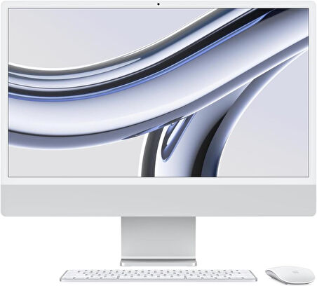 iMac M3 Gümüş MQR93TU/A 8 GB 256 GB SSD 24" 4.5K All in One PC - Teşhir