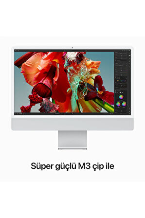 APPLE iMac 24 inc 4.5K M3 8CPU 10GPU 8GB 512GB Gümüş MQRK3TU/A