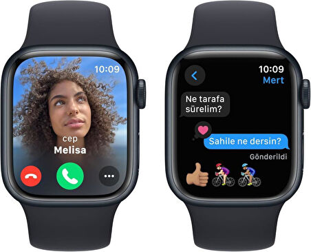 Apple Watch Series 9 GPS 41mm M-L Gece Yarısı Alüminyum Kasa ve Gece Yarısı Spor Kordon Akıllı Saat - Outlet