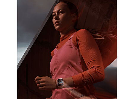 APPLE Watch Series 9 GPS + Cellular MRJ33TU/A  41 mm Gümüş Rengi Paslanmaz Çelik Kasa ve Fırtına Mavisi Spor Kordon - M/L