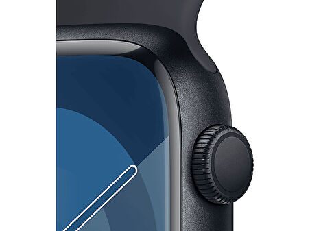 APPLE Watch Series 9 GPS + Cellular MRMV3TU/A  45 mm Grafit Paslanmaz Çelik Kasa ve Gece Yarısı Spor Kordon - S/M