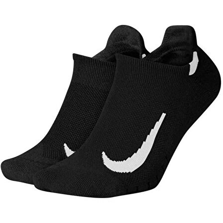 Nike Multiplier Unisex 2'li No Show Antrenman Çorabı Siyah