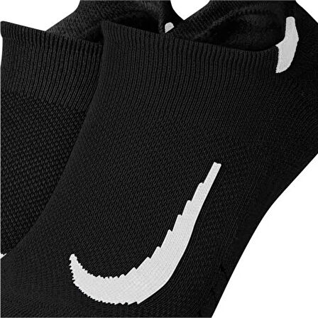 Nike Multiplier Unisex 2'li No Show Antrenman Çorabı Siyah
