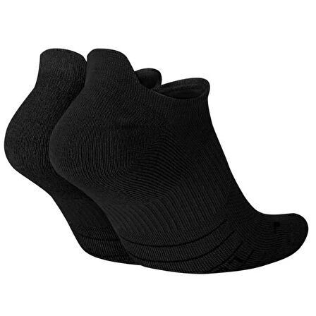 Nike Multiplier Unisex 2'li No Show Antrenman Çorabı Siyah