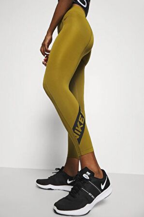 Nike Pro Tight Fit 7/8 Graphic Leggings Toparlayıcı Yeşil Tayt