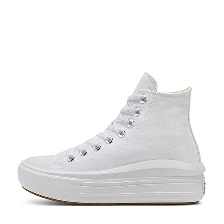 Converse Chuck Taylor All Star Move Platformlu Bilekli Sneaker Kanvas Boğazlı Ayakkabı Beyaz 568498C