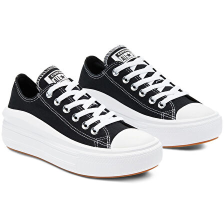 Chuck Taylor All Star Move Canvas Platform Kadın Siyah Günlük Stil Ayakkabı 570256C