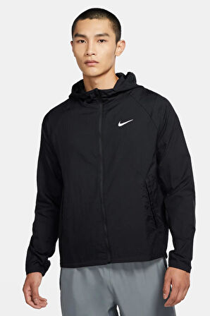 Nike Essential Running Jacket Reflektörlü Toplanabilir Erkek Ceket Siyah