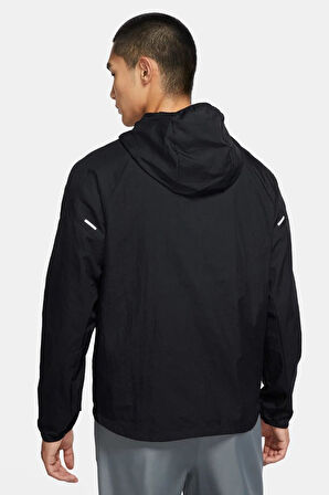Nike Essential Running Jacket Reflektörlü Toplanabilir Erkek Ceket Siyah
