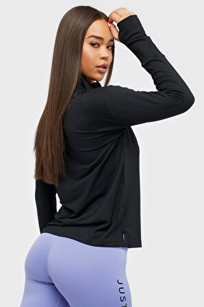 Nike Dri-Fit Element Women's Running Half Zip Top 1/4 Fermuarlı Koşu Antrenman Üstü Siyah