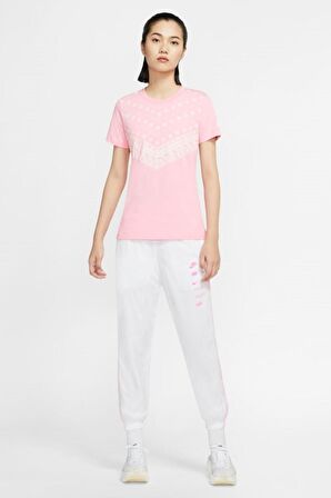 Nike Sportswear Bandana Printed Short-Sleeve Top Pembe Tişört