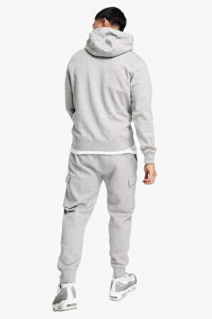 Nike Sportswear Club Hoodie Pullover Erkek Kapüşonlu Sweatshirt Gri