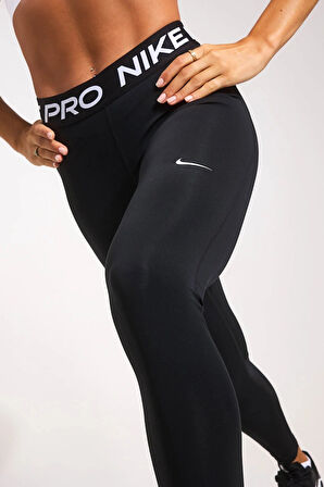 Nike Pro 365 Dri Fit Training Mid Rise Full Length Tight Fit Green Toparlayıcı Tayt Siyah