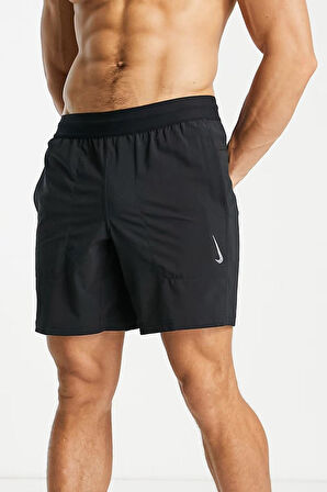 Nike Trainning Dri Fit Yoga Mens Shorts 3 Cepli 7" Astarsız Dokuma Şort Siyah