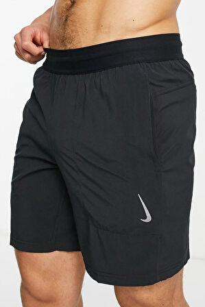 Nike Trainning Dri Fit Yoga Mens Shorts 3 Cepli 7" Astarsız Dokuma Şort Siyah