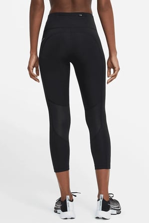 Nike Fast Dri Fit Crop Leggings Black Kısa Crop Çok Cepli Toparlayıcı Tayt Siyah