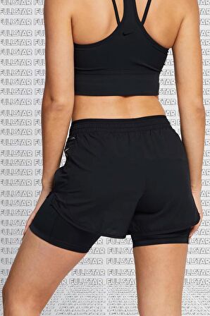 Nike Tempo Lux 2in1 Training Shorts ikisi Bir Arada Taytlı Kadın Şort Siyah