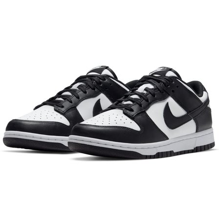 Nike Dunk Low Panda Leather Unisex Sneaker Hakiki Deri Günlük Spor Ayakkabı Siyah-Beyaz