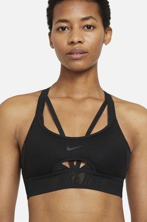 Nike Bra Indy Ultra Breathe Hafif Destekli Dolgulu Spor Sütyeni Büstiyer Siyah