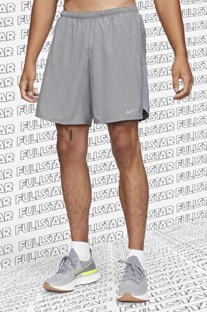 Nike Challenger Dri Fit 7'' Brief lined Running Shorts Slip Astarlı Koşu Şortu Gri
