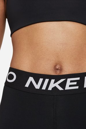 Nike Pro 365 Mid-Rise Crop Training Legging File Panelli Kadın Crop Tayt Siyah