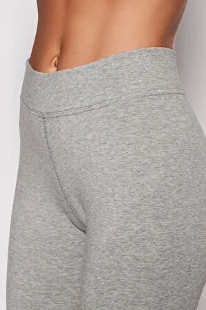 Nike Sportswear Essential Cotton Swoosh Leggings Gray Pamuklu Kadın Taytı Gri