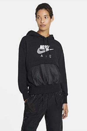 Nike Air Sportswear Fleece Oversized Fit Hoodie Kapüşonlu Bol Sweatshirt 