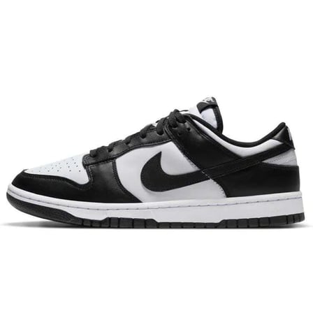 Nike Dunk Low Retro Panda Leather Mens Sneaker Hakiki Deri Günlük Spor Ayakkabı Siyah Beyaz 