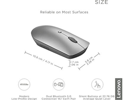 LENOVO 600 Bluetooth Sessiz Mouse