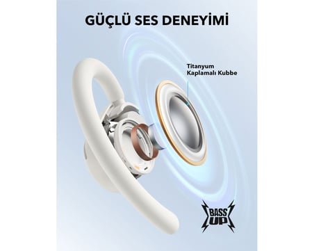 Anker Soundcore V20i Open-Ear ,ayarlanabilir Kulak Kancası , Ultra Rahat, Güçlü Ses