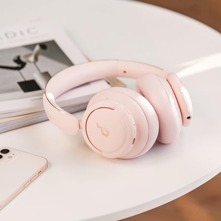  Anker Soundcore Q30 Kulak Üstü Bluetooth Kulaklık, Hibrit Aktif Gürültü Engelleme, Pembe - A3028