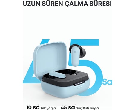  Anker Soundcore R50I Nc Kulak Içi Bluetooth Kulaklık, Gürültü Engellem, 45 Saat Dinleme Süresi, Mav