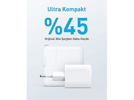 323 33W USB-C + USB-A Şarj Cihazı A2331 Beyaz