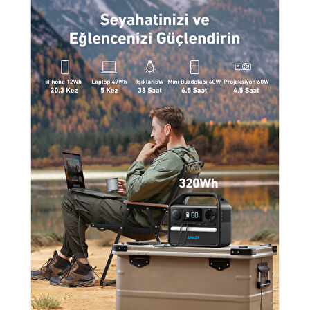 SOLIX 522 PowerHouse 300Wh I 300W Taşınabilir Güç Kaynağı - A1721 (Anker Türkiye Garantili)