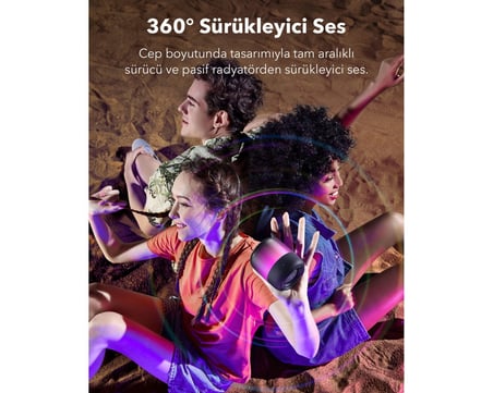 Anker Soundcore Glow Mini Taşınabilir Hoparlör - 360° Ses Bluetooth Hoparlör - Işık Gösterisi 