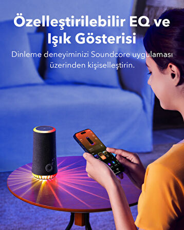 ANKER Soundcore Glow Taşınabilir Hoparlör Mavi