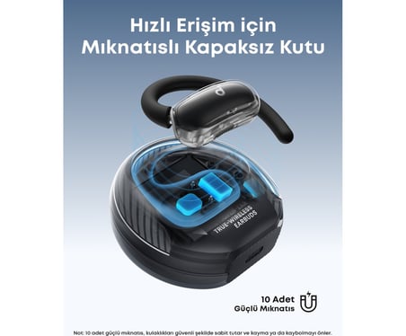  Anker Soundcore V40i Open-Ear Bluetooth Kulaklık - IP55 - 21 Saat Oynatma Süresi - Bluetooth 5.4 - 