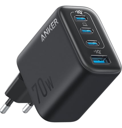 Anker Zolo Usb-C Şarj Cihazı, 70W, 4 Bağlantı Noktalı, Siyah - A121C