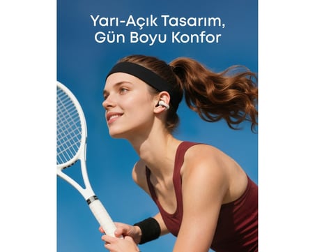  Anker Soundcore C50i Bluetooth Kulaklık, Açık Kulak Teknolojisi, Beyaz - D1101