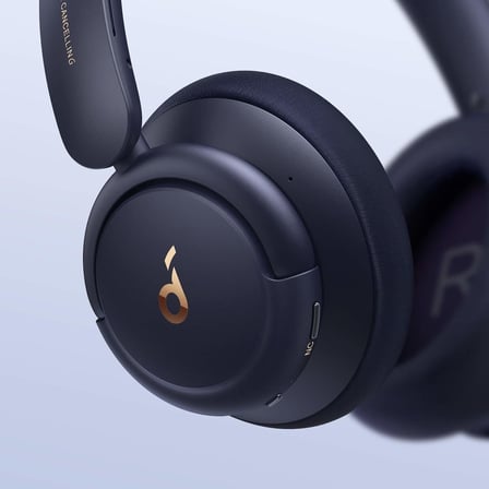  Anker Soundcore Q30 Kulak Üstü Bluetooth Kulaklık, Hibrit Aktif Gürültü Engelleme, Lacivert 